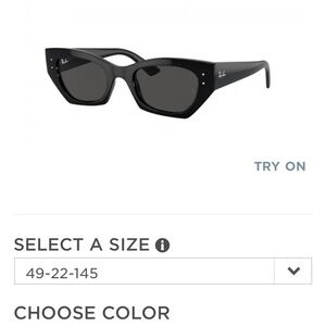 Ray-Ban 4430 Black Cat-Eye Sunglasses